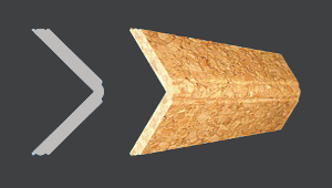 Пробковый С 303 Уголок наружный большой 915*30*30