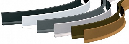 Плинтус радиусный гибкий эластичный  ПВХ Progress Plast BTPVGS 60 тёмно-серый 