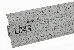 Пластиковый плинтус Line Plast 58мм Серый Гранит