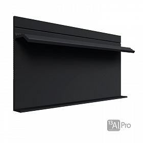 Скрытый Плинтус AlPro13 - 235, Черный RAL9005 МУАР 2,7 м.  