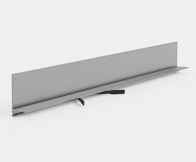 Щелевой плинтус Mini L AlPro13-601 алюминиевый Серебро Анодированный 2,7 м