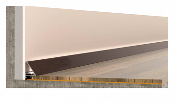 Плинтус алюминиевый ALPro 13-570 коньяк 2,7 м