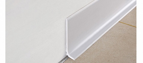 Плинтус радиусный гибкий эластичный  ПВХ Progress Plast Белый BTPVB60