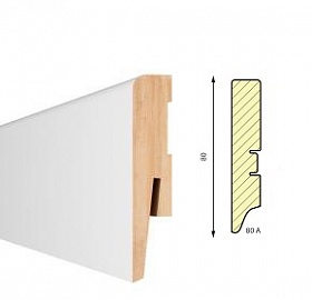 Плинтус MDF под покраску Aberhof ART 801