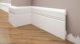 Плинтус полистирол Cezar Elegance LPC18 белый