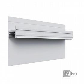 Теневой плинтус скрытого монтажа AlPro13-7209 Белый МУАР (под подсветку) 2,7 м.  