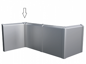 Угол внутренний алюминиевый анодированный 70 мм. к плинтусу Alpro 13 - 2158  