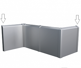 Торцы (левый + правый) алюминиевые анодированные 70 мм. к плинтусу Alpro 13 - 2158  